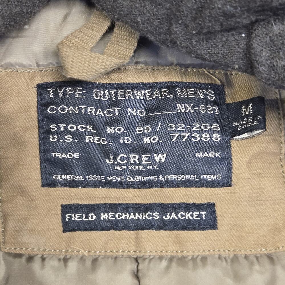 J. Crew NX-631 M65 Military / Mechanic Field Jacket MENS M Hooded Khaki Brown - Picture 5 of 12